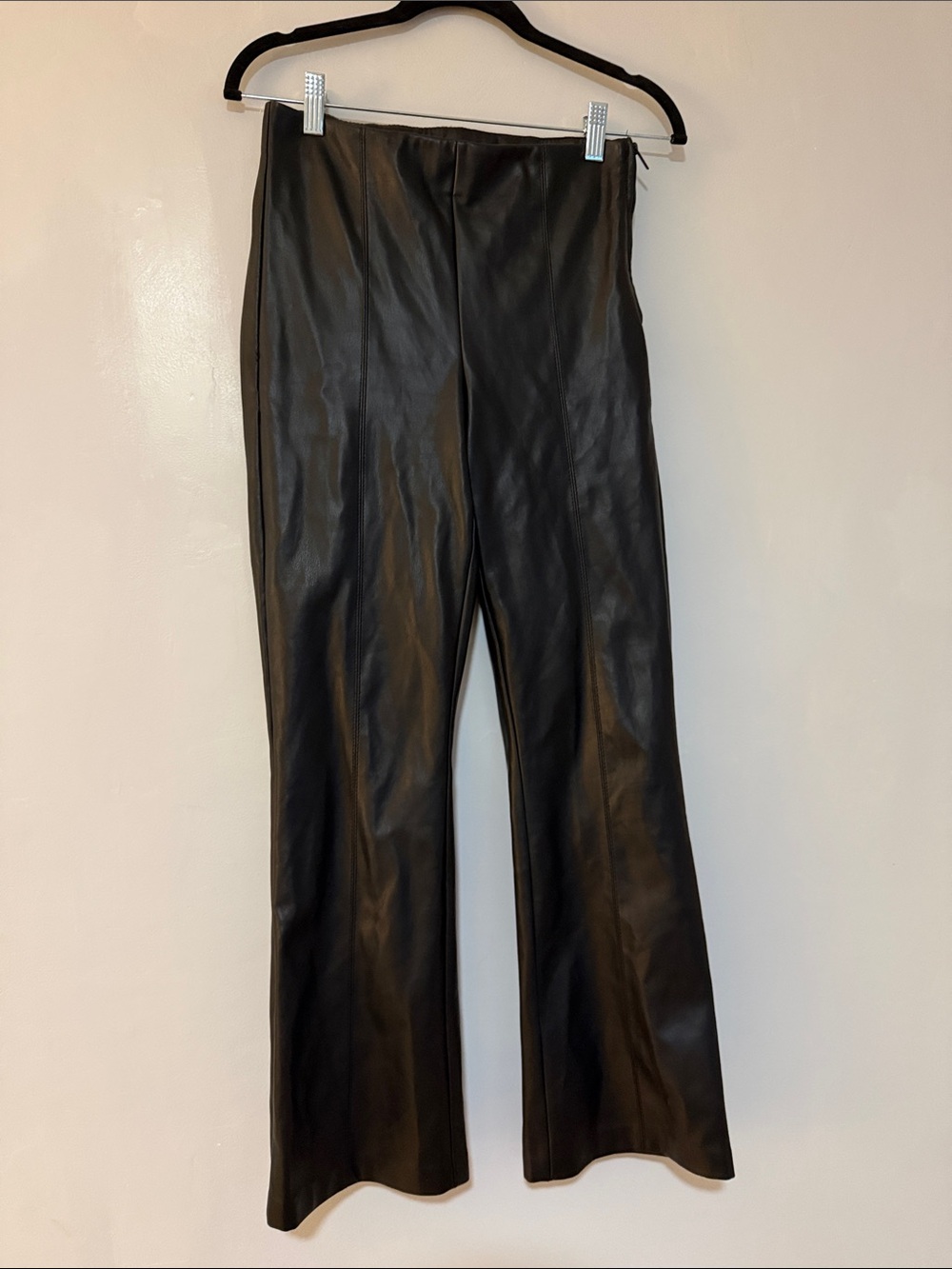 Zara Black Faux Leather Pants